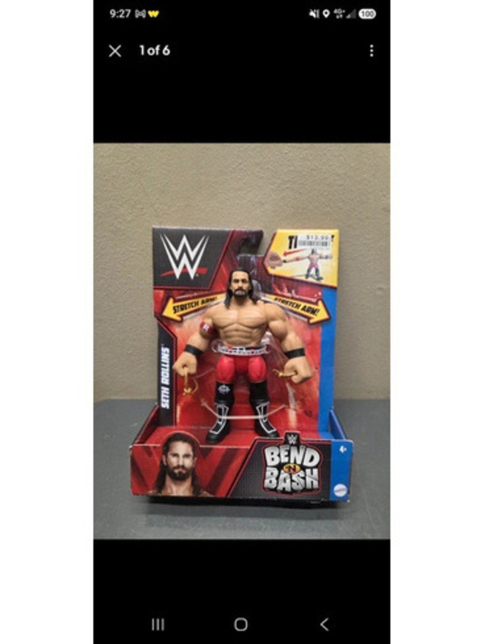 WWE Bend 'N Bash Seth Rollins Stretch Toy